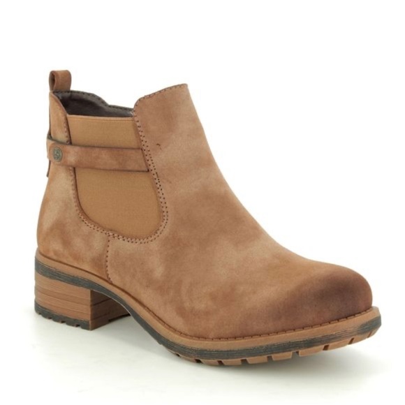 Rieker Shoes - Reiker Brown Newton Vegan Leather Ankle Boots